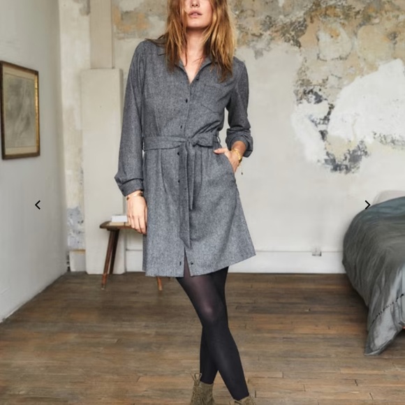 Sezane Grey Camilla Dress, 4 (36) - Picture 1 of 6